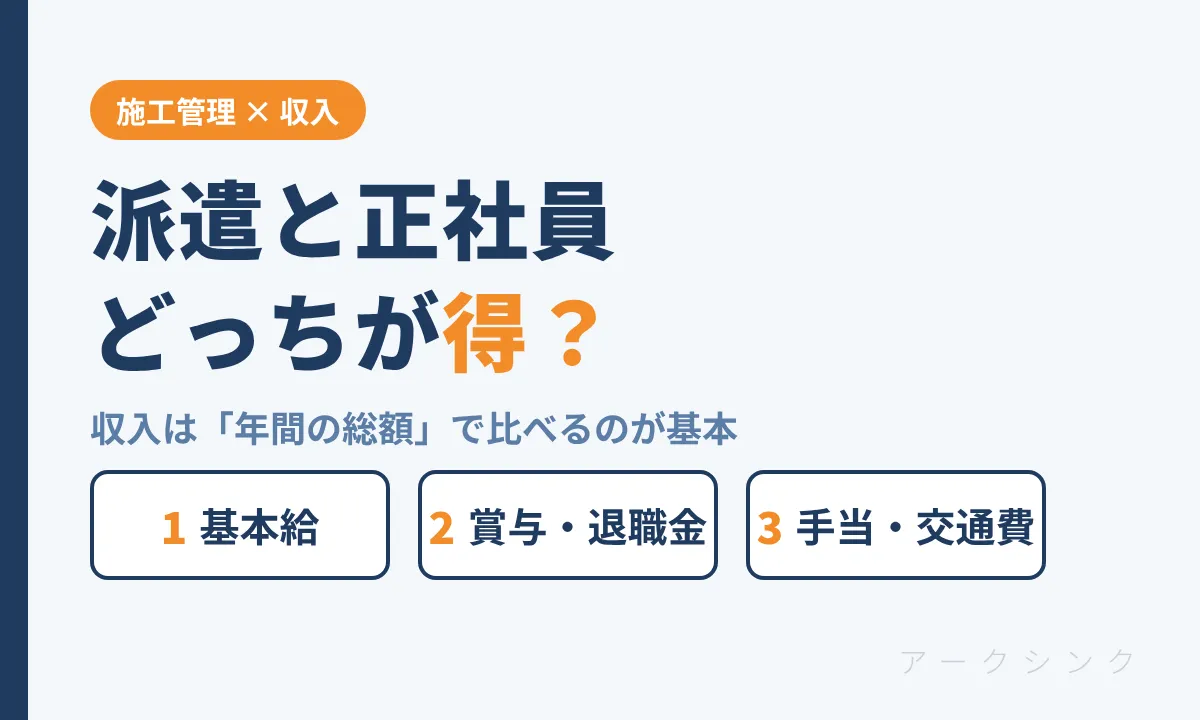 派遣と正社員の収入